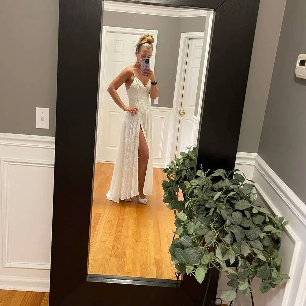 Fame and Partners Charlotte White Maxi Dress Size 2 - Picture 4 of 16